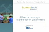 Ways to Leverage Technology In Ergonomics