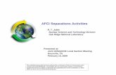 AFCI Separations Activities