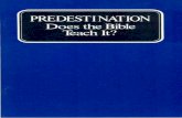 Predestination Does The Bible Teach It?
