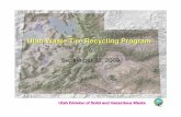 Utah Waste Tire Recycling Program