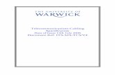 Telecommunications Cabling Specification - University of Warwick