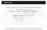 STRATEGIC PLAN SURVEY REPORT - California State University