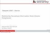 Retrieving Sensitive Information from Oracle Databases