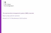 Using the sponsor management system (SMS) - certificates of