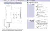 Using Your Single Line Telephone - NEC Aspire