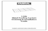 5 Rib Metal Roofing System Ordering & Installation Guide