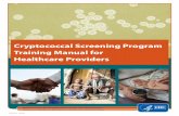 Cryptococcal Screening Program Training Manual for Healthcare