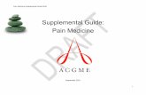Supplemental Guide: Pain Medicine