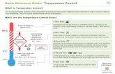 Quick Reference Guide: Temperature Control