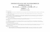 PRINCIPLES OF ECONOMICS SEMESTER---I B.Com., ( GEN.,COM ...