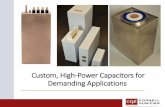 Custom, High-Power Capacitors for Demanding Applications