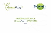 FORMULATION OF Green Poxy SYSTEMS