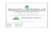 Ammonia = Hydrogen 2