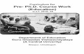 Curriculum for Pre- Ph.D. Course Work (Education)