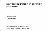 Surface migration in sorption processes