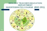 BIOLOGY TEACHER EDUCATION DEPARTMENT INVERTEBRATES …