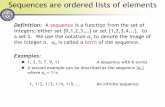 Sequences are ordered lists of elements