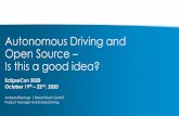 Autonomous Driving and Open Source Is this a good idea?