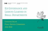 EA Governance and Lessons Learned in Small Departments