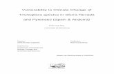 Vulnerability to Climate Change of Trichoptera species in ...