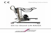 Operating Instructions Sit-to-Stand Lift RAISA