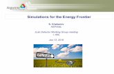 Simulations for the Energy Frontier