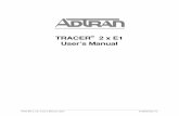 TRACER 2 x E1 User’s Manual - ADTRAN