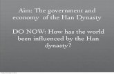 Aim: The government and economy of the Han Dynasty DO NOW ...