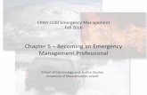 Chapter 5 Becoming an Emergency Management Professional