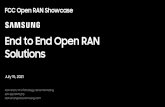 End to End Open RAN Solutions
