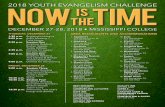 2018 YOUTH EVANGELISM CHALLENGE NO TIME
