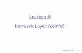 Lecture 9 Network Layer (cont’d)