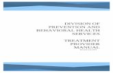 DPBHS Treatment provider manual