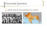 Partition of India - Miss Burns - Home