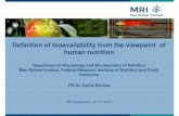 Definition of bioavailability from the viewpoint of human ...