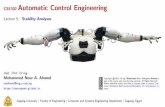 CSE302utomatic Control Engineering A Stability Analyses