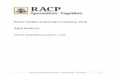 RACP Written Examination February 2018 Adult Medicine