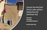 Lessons learned from China’s solar policies: Implications ...