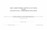 NH UNIFORM APPLICATION FOR HOSPITAL CREDENTIALING