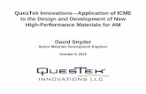 QuesTek Innovations—Application of ICME to the Design and ...
