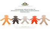 HUMAN RESOURCE POLICY AND PROCEDURES MANUAL