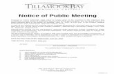 Notice of Public Meeting - Tillamook Bay Community College