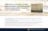 Thank you for your interest in Symbolon: Knowing the Faith