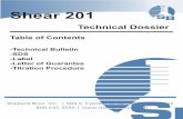 Shear 201 Technical Dossier 2020 - Shepard Bros.
