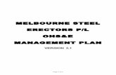MELBOURNE STEEL ERECTORS P/L OHS&E MANAGEMENT PLAN