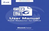Foxit Redactor for Office User Manual - safelink.kr