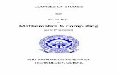 5yr Int. M.Sc in Math & Computing 2014-15 COURSES OF STUDIES