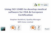 Using ISO 13485 to develop medical software for FDA & European