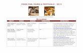 FOOD FUN, FAIRS & FESTIVALS 2013