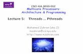 Lecture 5: Threads  Pthreads - Nyu